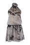 Multicolored Snake Halter Neck Skater/Waist Cut-Out Short / Mini Woven Chiffon Dress Twoss26El00713 - 5