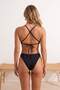Siyah Bralette Kaplı Normal Bel Brazilian Bikini Takımı TBESS26BT00079 - 3