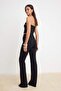 Siyah Flare/İspanyol Paça Normal Bel Uzun İnterlok Örme Pantolon TWOSS26PL00160 - 7