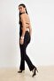 Black Stone Halter Neck Sleeveless Knitted Jumpsuit Tprss26Tu00016 - 4