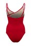 Red Tie-Up Double Breasted Collar Covered Hipster Swimsuit Tbess21Ma0040 - 5