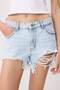 Light Blue Ripped Detailed Extra Mini Denim Shorts Twoss26Sr00218 - 4