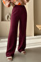 Casual Knitwear Trousers -Burgundy
