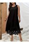 Women's Floral Patterned Midi Length Summer Dress - 6