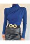 Half Neck Gathered Sandy Blouse - 3