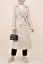 Lined Belted Trench Coat -Stone - 3