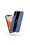 Apple iPhone X Compatible Case Premium Leather Case Blue - 2