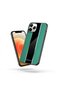 حافظة متوافقة مع هاتف Apple iPhone 12 Pro مصنوعة من الجلد الفاخر باللون الأخضر - 2
