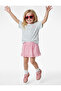 Embroidery Detailed Crew Neck Short Sleeve Cotton Striped T-Shirt