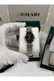 Women's Wristwatch Quartz Movement Silver Steel Band, Silver Dial with Stone Detail Oval Case Dm-00105L-A2 - 3