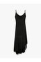 Asymmetrical Neckline, Sleeveless, Stone Detailed Long Evening Dress, Tulle Dress - 3