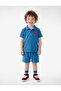 Crab Embroidered Short Sleeve Cotton Oversize Polo Collar T-Shirt