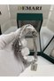Women's Wristwatch Quartz Movement – Silver Steel Band Green Dial with Stone Detail Dm-00100L-A10 - 5