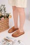 Vintage Suede Leather Daily Comfortable Closed-Front Women's Loafer Slippers - 3
