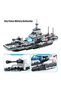 472-Piece Military Battleship Building Block Set,DIY Police Helicopter Patrol Boat,Kids Toy - 4