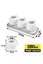3-Piece Airtight Glass Spice Jar Set,280ml/9.9oz Seasoning Container with Spoon Lid