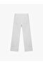 Standard Waist Ribbed Double Leg Pants - Straight Fit Jean - 4