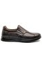 Hoka (Bunion) Bone Protrusion Special Genuine Leather Orthopedic Men's Casual Shoes Brown - 4