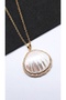Oyster Figured Mother of Pearl Steel Necklace