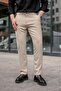 Beige Basic Men's Trousers E6576 - 3