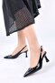 Nicola Black Patent Leather Women's Heeled Shoes - 4
