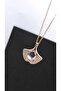 Sea Shell Motif Water Drop Steel Necklace - 3