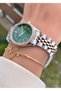 Brand Yellow Silver Color Waterproof Women's Wristwatch - With Bracelet Gift - 5