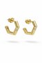 Armonia Note Xuping Women's Steel Geometric Earrings Non Tarnish Antiallergic Gold Color