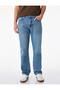 Standard Waist Regular Waist Straight Leg Denim Trousers - Mark Straight Jeans - 3