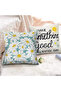 Set of 4 Daisy and Flower Patterned Throw Pillow Covers with Decorative Pillow with the Text You Are My Sunshine - 6