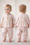 Bohemian Style Muslin Holiday Baby Girl Set Lace Detailed Blouse and Drawstring Hem Two-Piece Set 2008 - 5