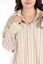 5593 Thick Slim Striped Long Back Shirt - 4