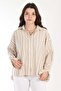5593 Thick Slim Striped Long Back Shirt