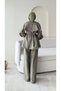 Women's Zara Kupra Seyyar Belt Piece Gold Buttoned Trousers Set - Green - 6