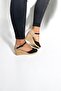 Women's Linen Wedge Heel Espadrille – Summer Sandals with Straw Back - 4