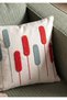 Red and Light Gray Colored Cotton Comfort Throw Pillow Cover 42X42 - 3