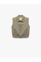 Modal Fabric Shirt Collar Sleeveless Pocket Zippered Bomber Vest - 4