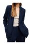 Long Sleeve Double Breasted Blazer Jacket with Pockets - 2