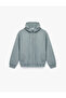 Cotton Long Sleeve Zippered Oversize Hooded Jean Jacket - 4