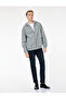 Cotton Long Sleeve Zippered Oversize Hooded Jean Jacket - 2