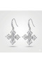 Special Series Zircon Stone Flower Model Dangle Steel Earrings
