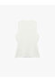 Gold Button Detailed Crew Neck Knit Vest - 4