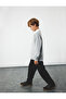 Casual Cut Cotton Denim Trousers with Pocket Detail