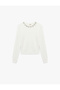 Long Sleeve Crew Neck Stone Knit Sweater - 3