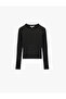Long Sleeve Crew Neck Stone Knit Sweater - 3