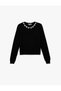 Long Sleeve Crew Neck Stone Knit Sweater - 3