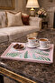 Hand Painted Wooden Tea, Coffee, Promise Engagement Decorative Serving Presentation Tray