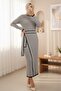 Alerli Knitwear Dress with Side Tie Skirt