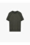Regular Fit Viscose Blended Knit Detailed Crew Neck Short Sleeve Knitwear T-Shirt - 3