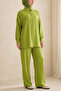 Women's Knitted Hijab Top and Bottom Set 6711 - E.Green - 3